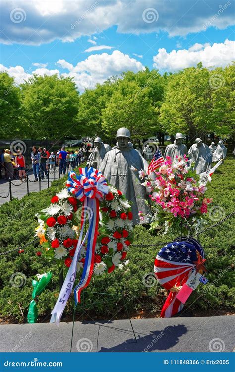 Korean War Veterans Memorial Washington Dc Usa Editorial Photo Image