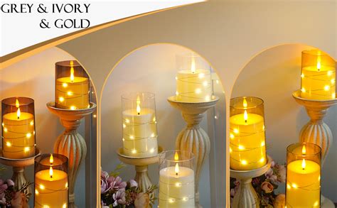 Amazon Lezonic Ivory Flameless Candles Battery Operated With