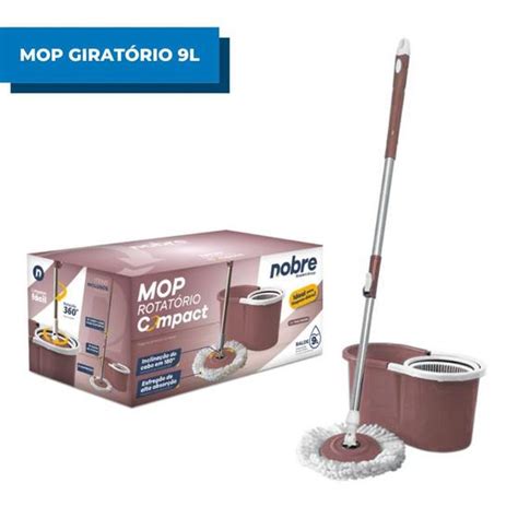 Conjunto Mop Girat Rio Compact Nobre L Rotat Rio Microfibra Balde