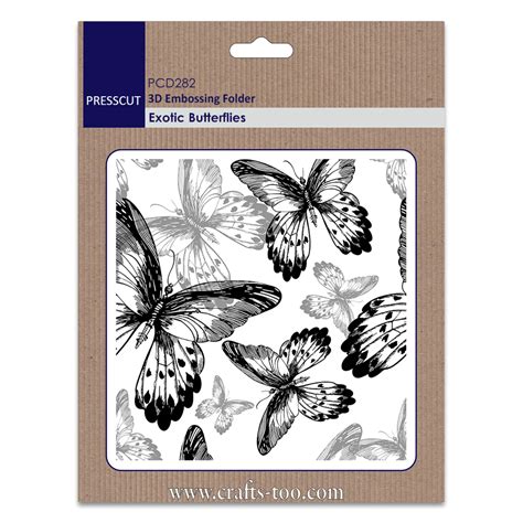 Presscut 3D Embossing Folder Exotic Butterflies Art Of Craft