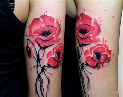 Red Poppy Tattoo - Tattoos Designs