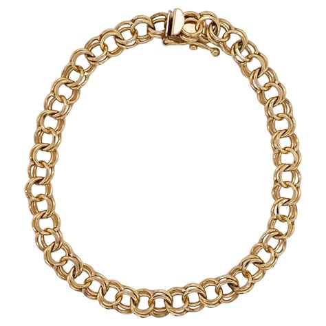 Tiffany And Co Wide Rolo Link Bracelet In K Yellow Gold For Sale At