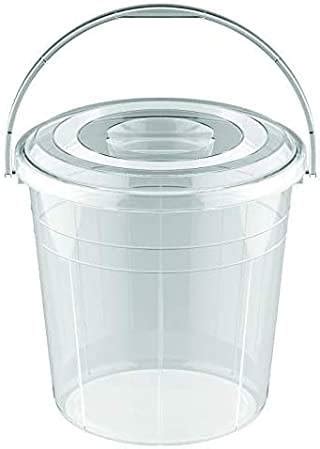 ABBASALI Plastic 17 Liter Transparent DX Bucket With Lid Buy Best