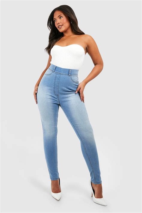 Plus Basic Jegging Boohoo Uk