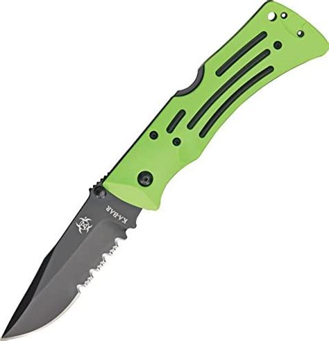 Amazon Ka Bar Zombie Mule Serrated Edge Folder Knife Hunting