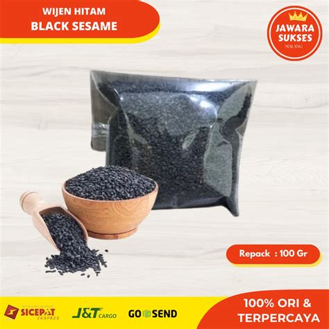 Jual Biji Wijen Hitam Gr Black Sesame Seed Repak Shopee Indonesia