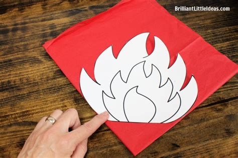 How To Make Tissue Paper Fake Fire Flames With Printable Template