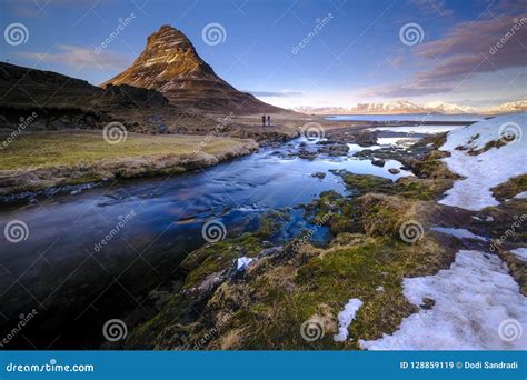 Kirkjufell Mount in Winter Season Stock Image - Image of forrest ...