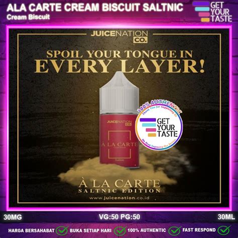 Jual Liquid A La Carte Cream Biscuit Salt Nic 30ML Ala Carte Saltnic By