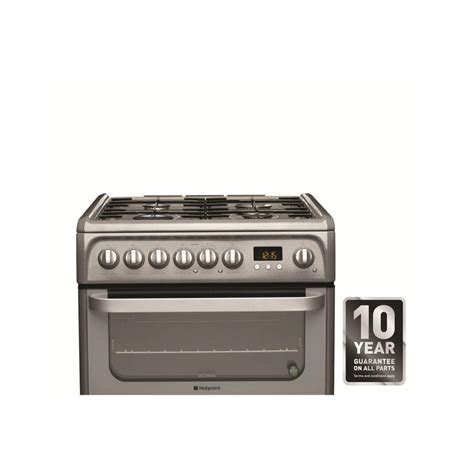 Refurbished Hotpoint Ultima Hud61gs 60cm Double Oven Dual Fuel Cooker Graphite Buyitdirectie