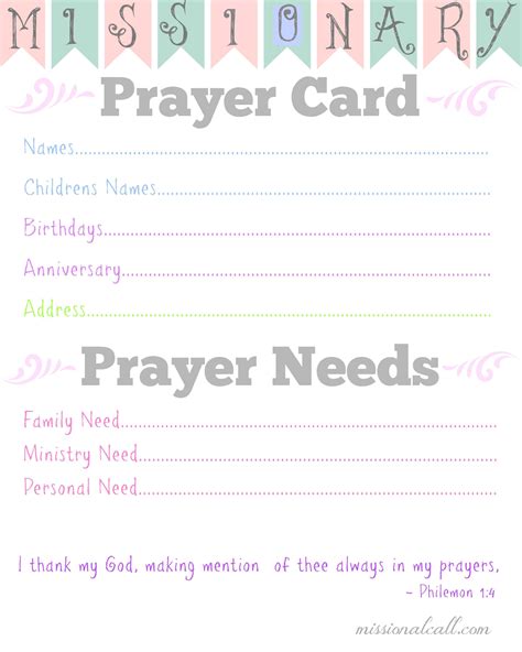 Printable Prayer Request Cards Template | Template.vercel.app