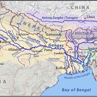 | The river Ganga with its tributaries (Source: Wikipedia). | Download ...