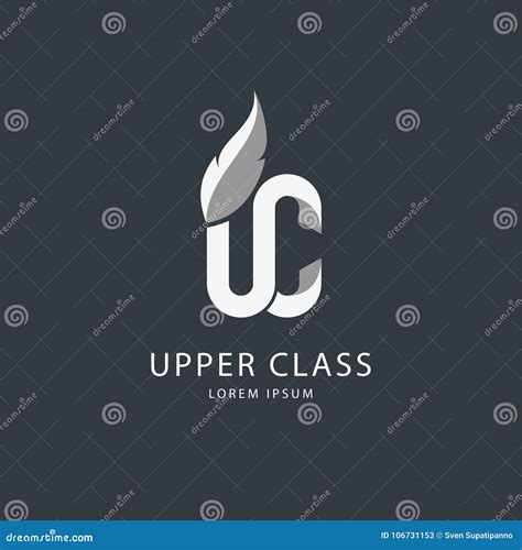 White On Dark Upper Class Logo Stock Vector Illustration Of Elegant Modern 106731153