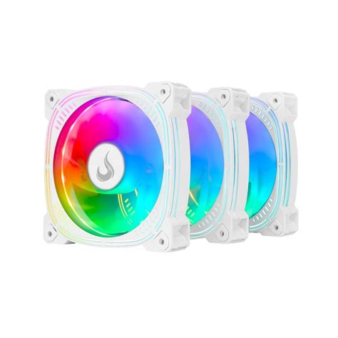 Kit Cooler Fan Unidades Rise Mode Mm Argb Branco Rm Cf