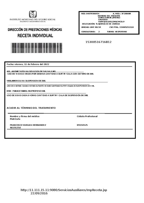Receta Del Imss Editable 8