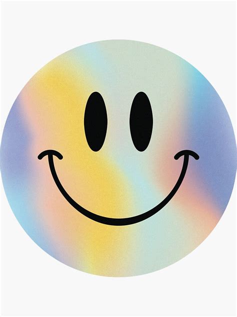 Rainbow Smiley Face Sticker For Sale By Kaddari Redbubble