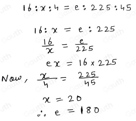 Solved 11 16 X 4 E 225 45 E X [math]