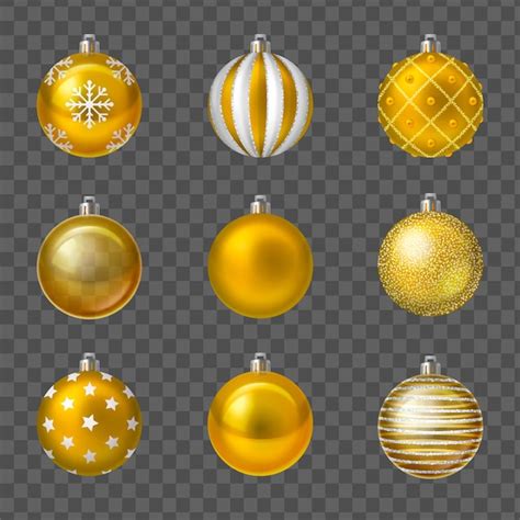 Bolas de navidad doradas decoraciones de árbol de año nuevo conjunto