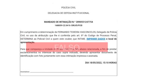 Polícia Civil Alerta Para Golpe De Falsas Intimações Enviadas Através De E Mail Jornal Do Dia