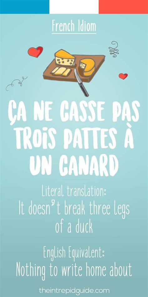 Educational infographic : 25 Funny French Idioms Translated Literally ...