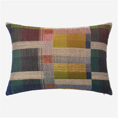 Udaya Coussin En Laine Et Soie 40 X 60 Cm Multicolore Habitat