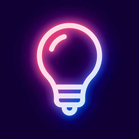 Light Bulb Pink Icon For Social Media App Neon Style Free Image By