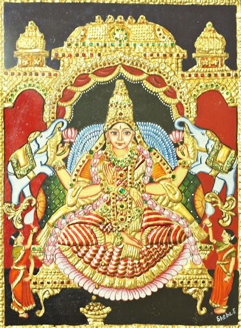 Tanjore Paintings - Best Deals at Guarenteed Quality: Goddess Lakshmi