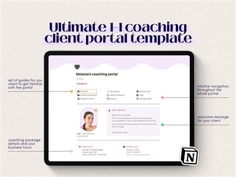 Client Portal Template In Notion For Coaches Notion Template Client