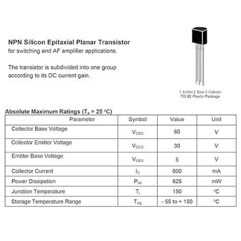 Snapklik.com : ALLECIN 2N2222 2N2222A Amplifier Transistors NPN Silicon ...