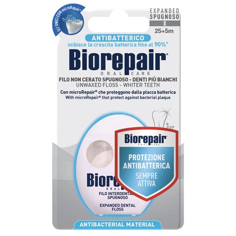 Biorepair Spongy Unwaxed Dental Floss With Microrepair® For Regular