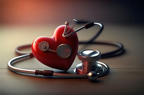 Premium Photo A Heart With A Stethoscope On It