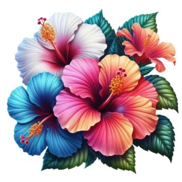 Uma Flor Vibrante De Arte Vetorial Apresentando Duas Cores Distintas