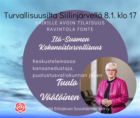 Turvallisuusilta Siilinjärvellä Siilinjärven sosialidemokraatit ry