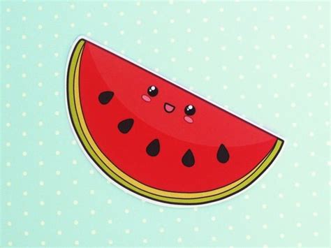 Watermelon Sticker Fruit Sticker Food Sticker Kawaii Cute