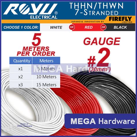 Buildmate Royu Thhn Thwn Stranded Wire Gauge Awg Off