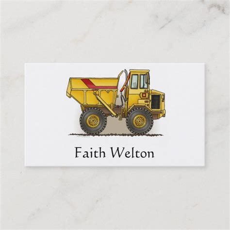 Dump Truck Business Cards And Profile Cards Zazzle Ca