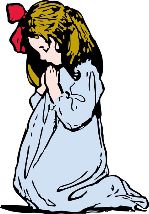 Clipart - girl praying