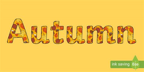 Autumn Display Lettering Twinkl Learning Resources