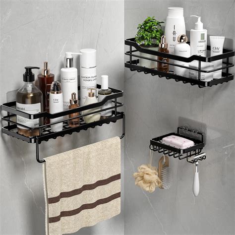 Topchase Shower Caddy Shower Organizer Adhesive Shower Shelves 3 Pack