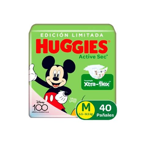 Pañal Huggies Active Sec Xtra Flex M x 40 Peque Ayuda