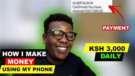 Earn KSH 3 000 EVERY DAY Using Mobile Phone At Home Get Paid Via Mpesa