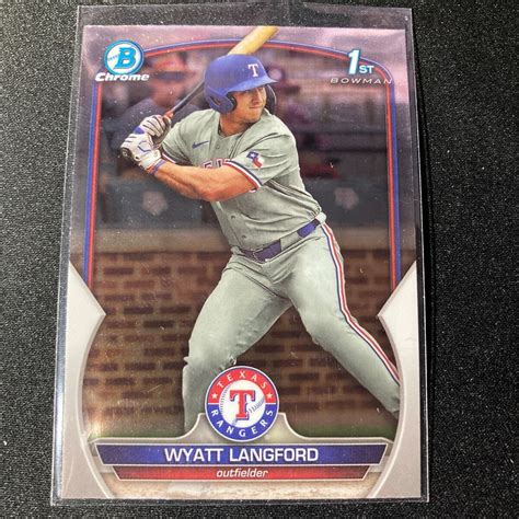 Yahoo Wyatt Langford Topps Bowman Draft Chrome