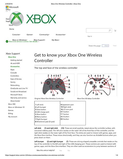 Xbox One Controller Instructions