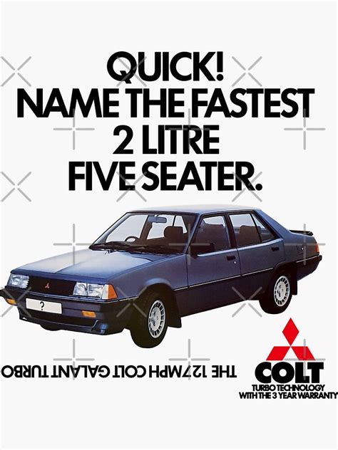 Colt Galant Turbo Mitsubishi Sigma Sticker By Throwbackmotors