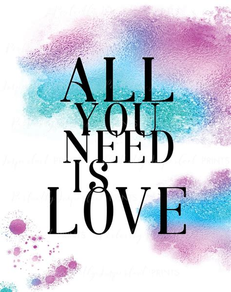 All You Need is Love Artwork Set of 3 Above Bed Wall Art - Etsy