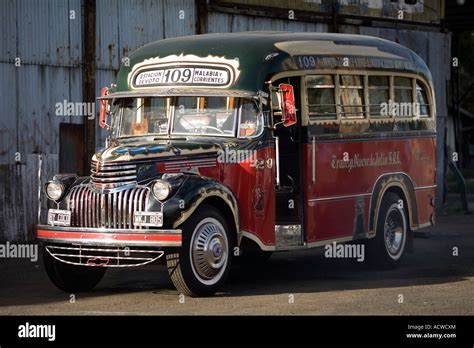 Old 1947 Colectivo Public bus Buenos Aires Argentina Stock Photo - Alamy