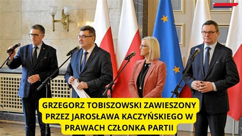 Grzegorz Tobiszowski zawieszony przez Jarosława Kaczyńskiego w prawach