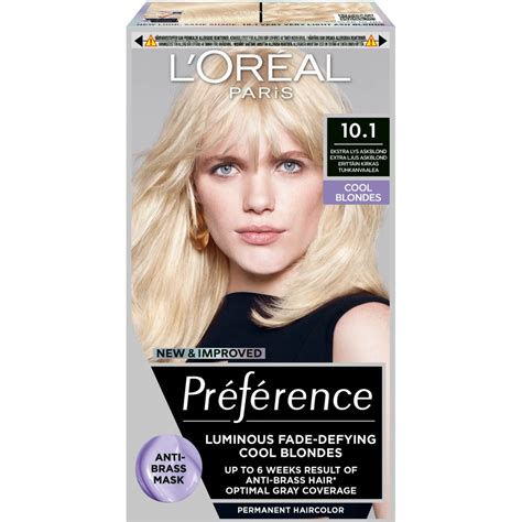 L Or Al Paris Pr F Rence Cool Blondes Permanent Hair Color Extra Light Ash Blonde