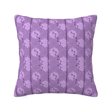 ZICANCN Purple Floral Stripes Decorative Throw Pillow Covers Bed Couch