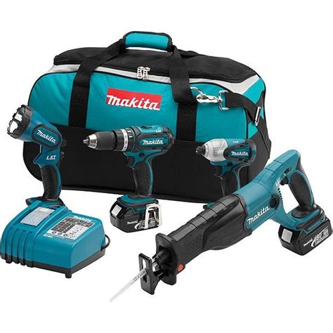 Makita Combo Kit 18V LXT Lithium Ion 4 Pc 220V | Combo kit, Combo kits, Combo